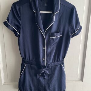 Victoria's Secret Navy Satin Pajama Romper